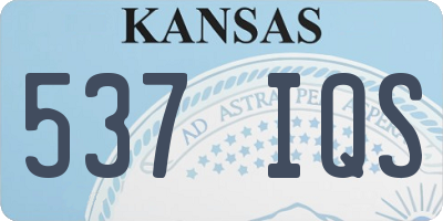KS license plate 537IQS