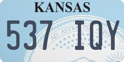 KS license plate 537IQY