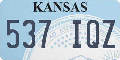 KS license plate 537IQZ
