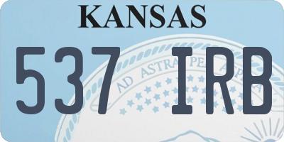 KS license plate 537IRB