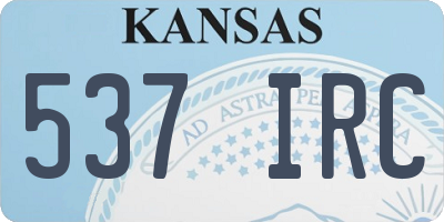 KS license plate 537IRC