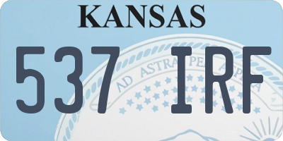 KS license plate 537IRF