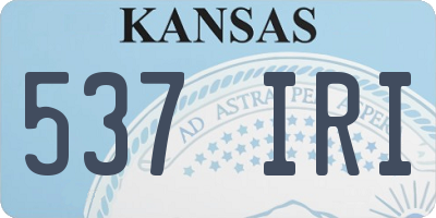 KS license plate 537IRI
