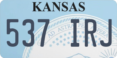 KS license plate 537IRJ