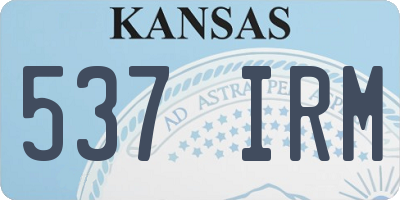 KS license plate 537IRM