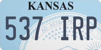 KS license plate 537IRP