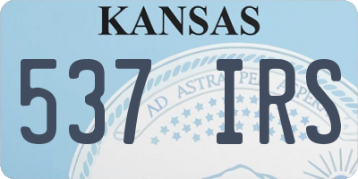 KS license plate 537IRS
