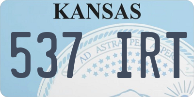 KS license plate 537IRT