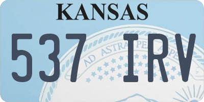 KS license plate 537IRV
