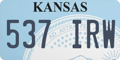 KS license plate 537IRW