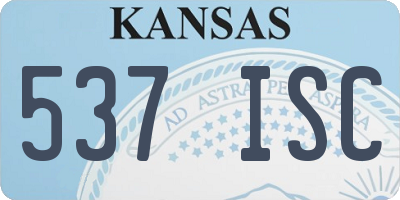 KS license plate 537ISC