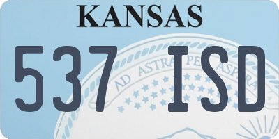 KS license plate 537ISD