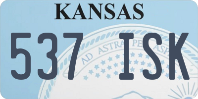 KS license plate 537ISK