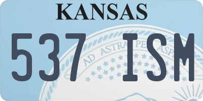 KS license plate 537ISM