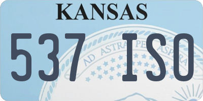KS license plate 537ISO