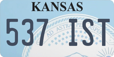 KS license plate 537IST