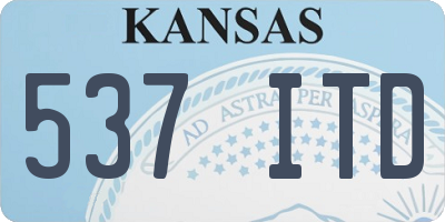 KS license plate 537ITD