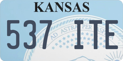 KS license plate 537ITE