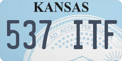 KS license plate 537ITF