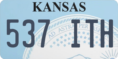 KS license plate 537ITH