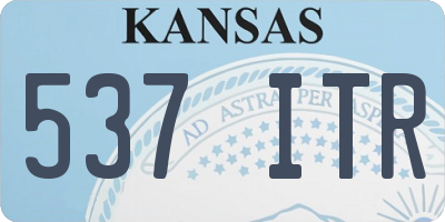 KS license plate 537ITR