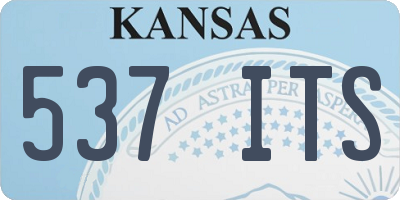 KS license plate 537ITS