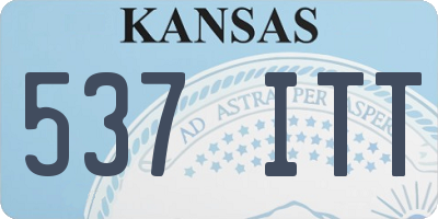KS license plate 537ITT