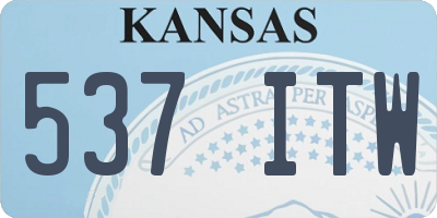 KS license plate 537ITW