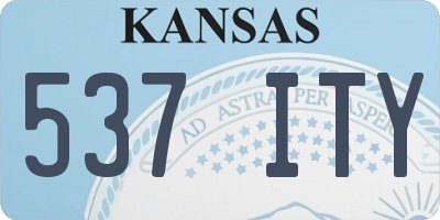 KS license plate 537ITY