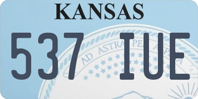 KS license plate 537IUE