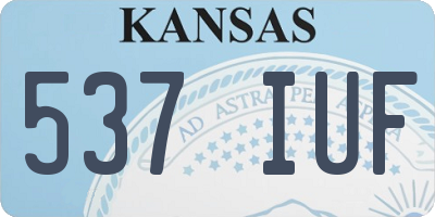 KS license plate 537IUF