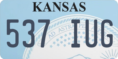 KS license plate 537IUG