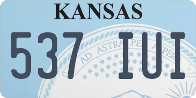 KS license plate 537IUI