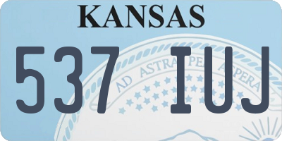 KS license plate 537IUJ