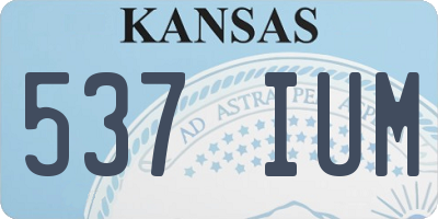 KS license plate 537IUM