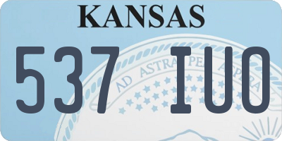 KS license plate 537IUO