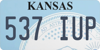 KS license plate 537IUP