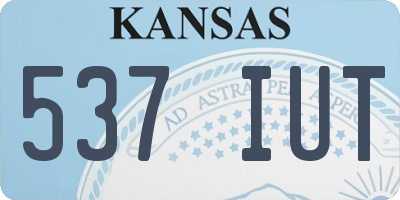 KS license plate 537IUT