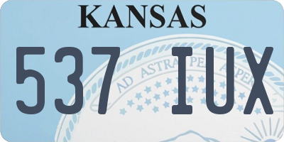 KS license plate 537IUX