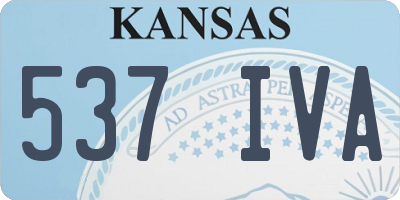 KS license plate 537IVA