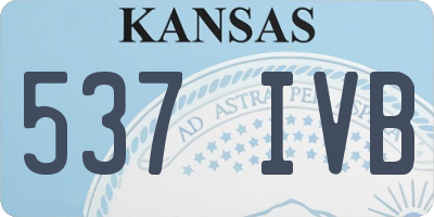 KS license plate 537IVB