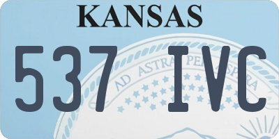 KS license plate 537IVC