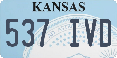 KS license plate 537IVD