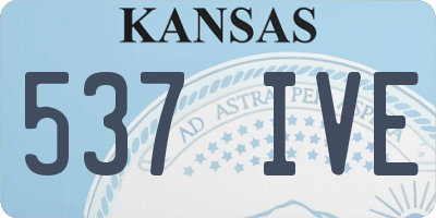 KS license plate 537IVE