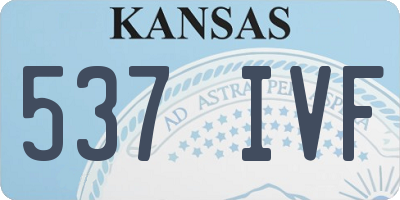 KS license plate 537IVF