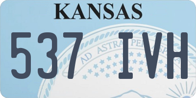 KS license plate 537IVH