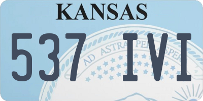 KS license plate 537IVI