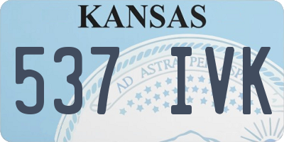 KS license plate 537IVK
