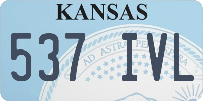 KS license plate 537IVL