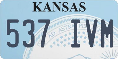 KS license plate 537IVM
